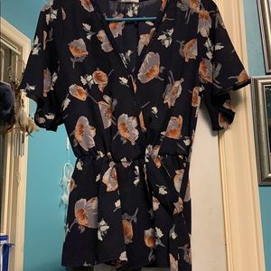 Short sleeve wrap blouse